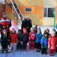 Sniega diena bērnudārzā.