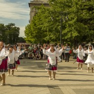 Madlienas pūtēju orķestris un dejotāji Budapeštā