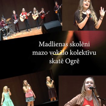 Madlienas skolēni mazo vokālo kolektīvu skatē Ogrē